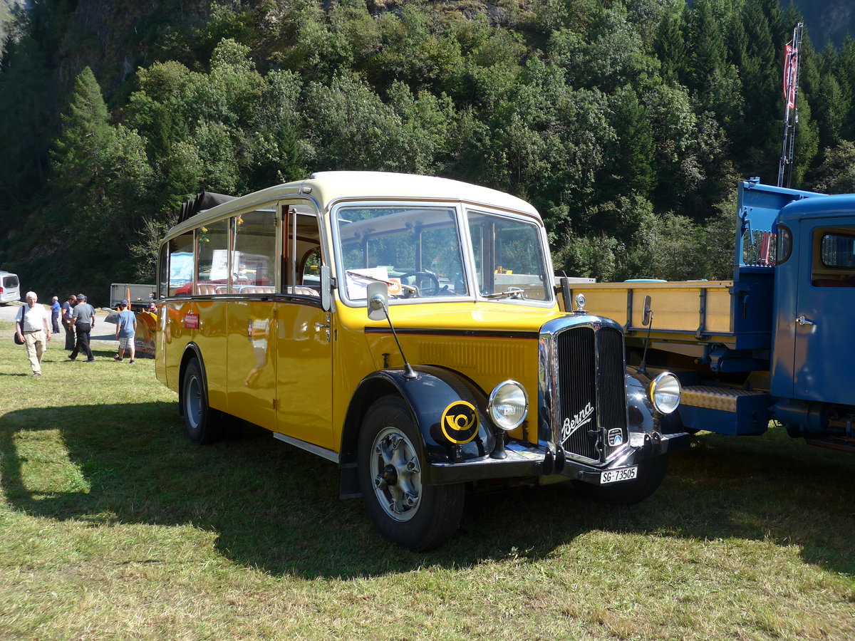 (174'712) - Baumgartner, Horn - Nr. 1/SG 73'505 - Berna/Saurer (ex Chiesa, Minusio) am 10. September 2016 in Campo, Saurertreffen