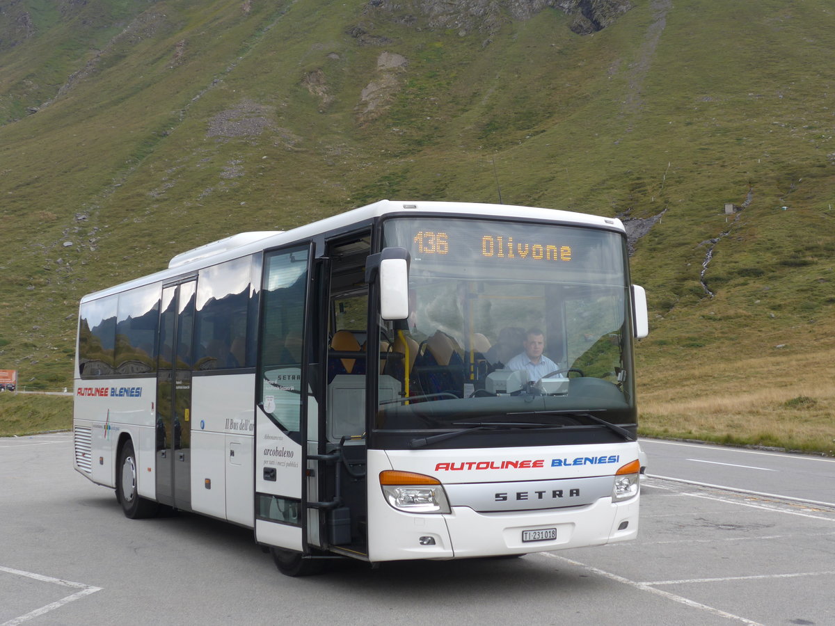 (174'840) - ABl Biasca - Nr. 18/TI 231'018 - Setra am 10. September 2016 in Lukmanier, Passhhe