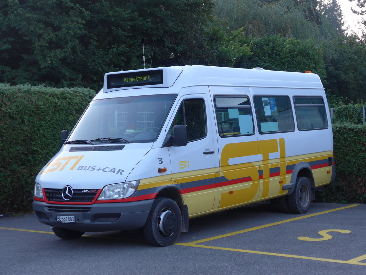 (175'069) - STI Thun - Nr. 3/BE 551'003 - Mercedes am 24. September 2016 bei der Schifflndte Thun