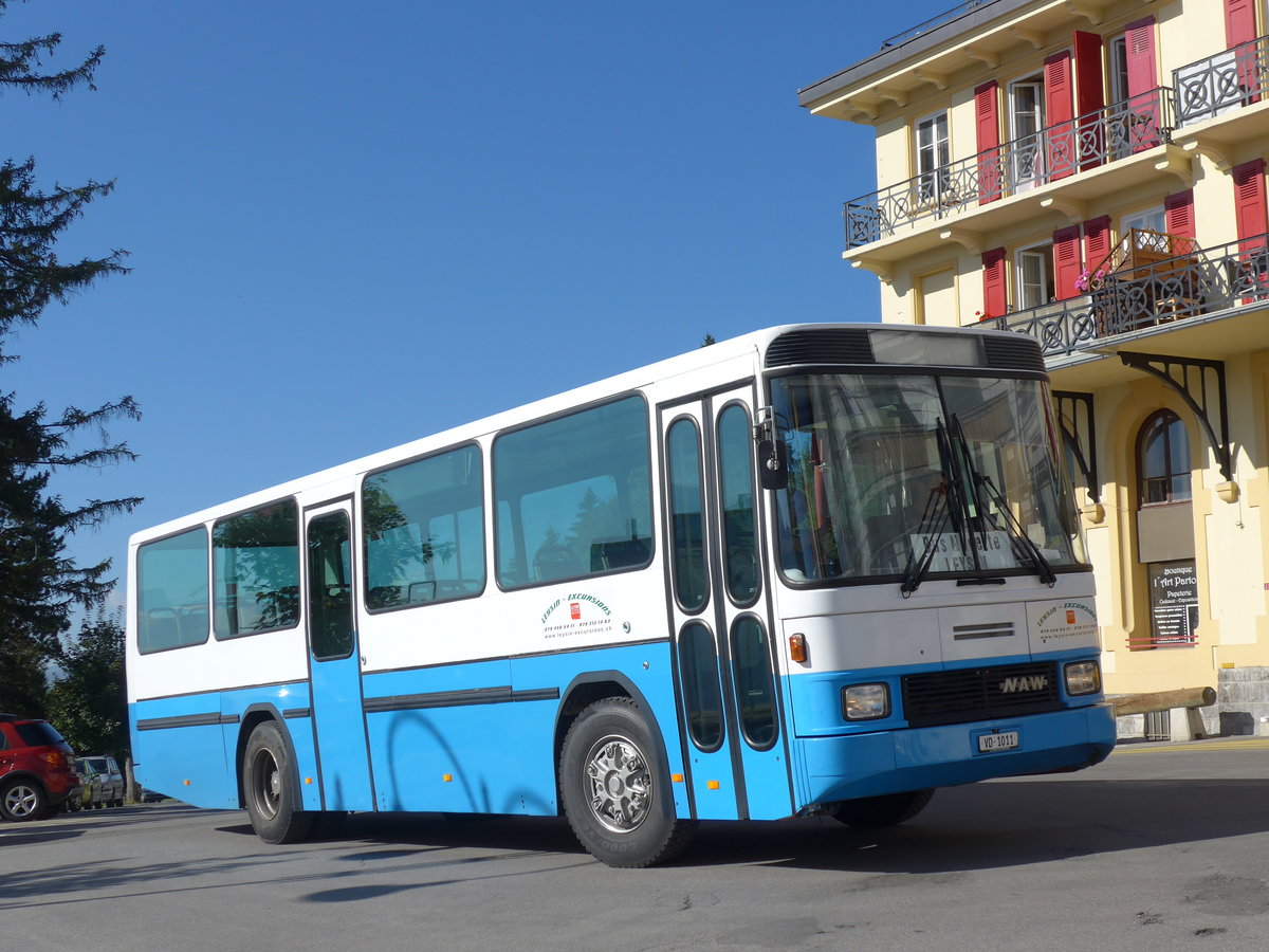 (175'085) - Leysin-Excursions, Leysin - VD 1011 - NAW/Hess (ex RTB Altsttten Nr. 48) am 24. September 2016 beim Bahnhof Leysin-Feydey