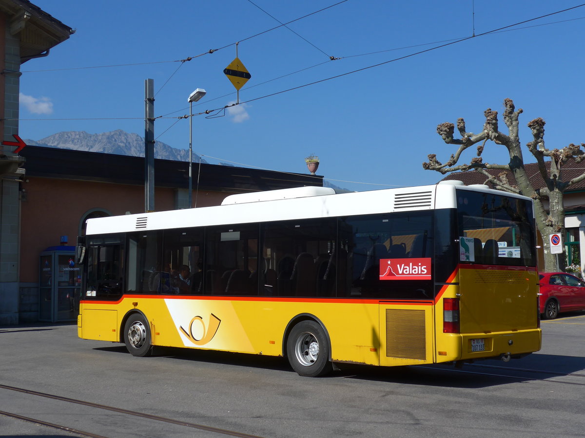 (175'105) - TPC Aigle - VS 107'133 - MAN/Gppel (ex VD 1261) am 24. September 2016 beim Bahnhof Bex