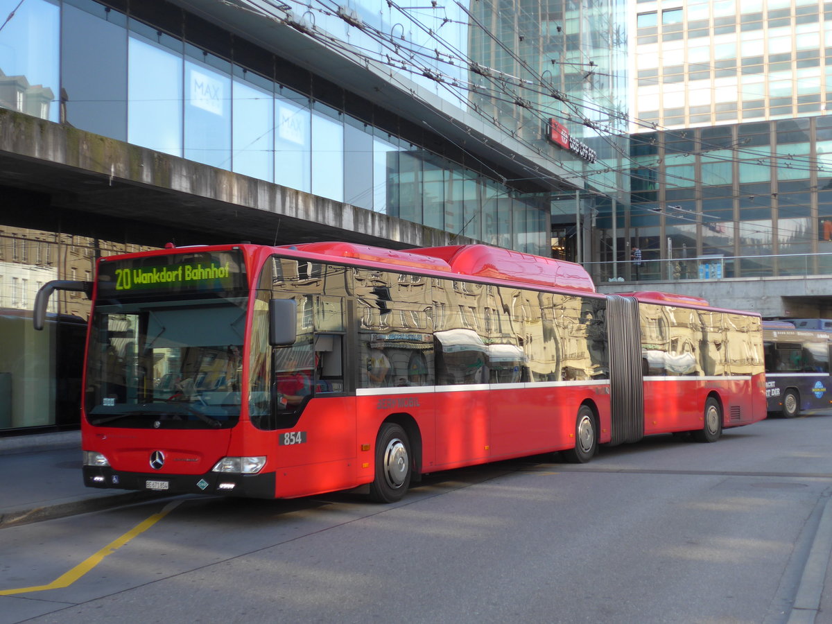 (175'257) - Bernmobil, Bern - Nr. 854/BE 671'854 - Mercedes am 26. September 2016 beim Bahnhof Bern