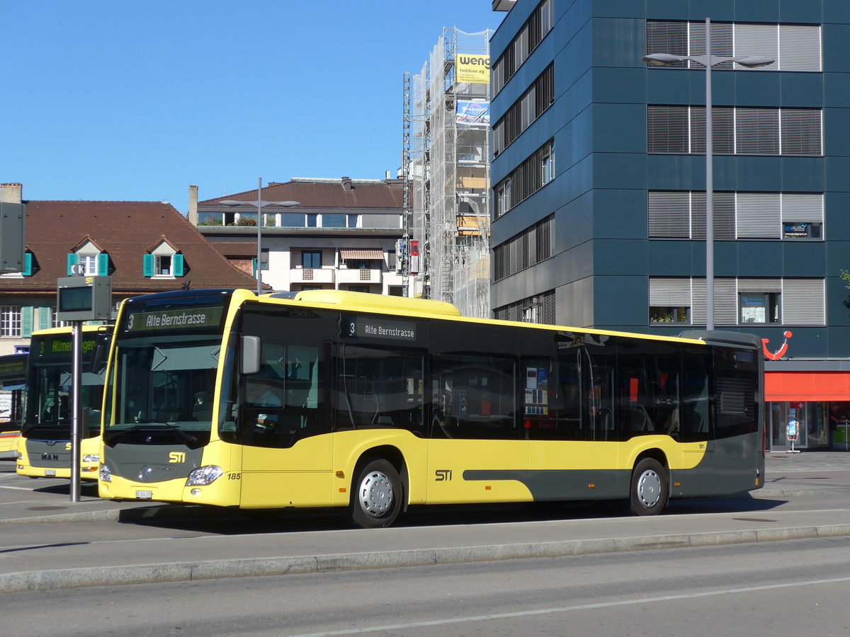 (175'275) - STI Thun - Nr. 185/BE 804'185 - Mercedes am 30. September 2016 beim Bahnhof Thun