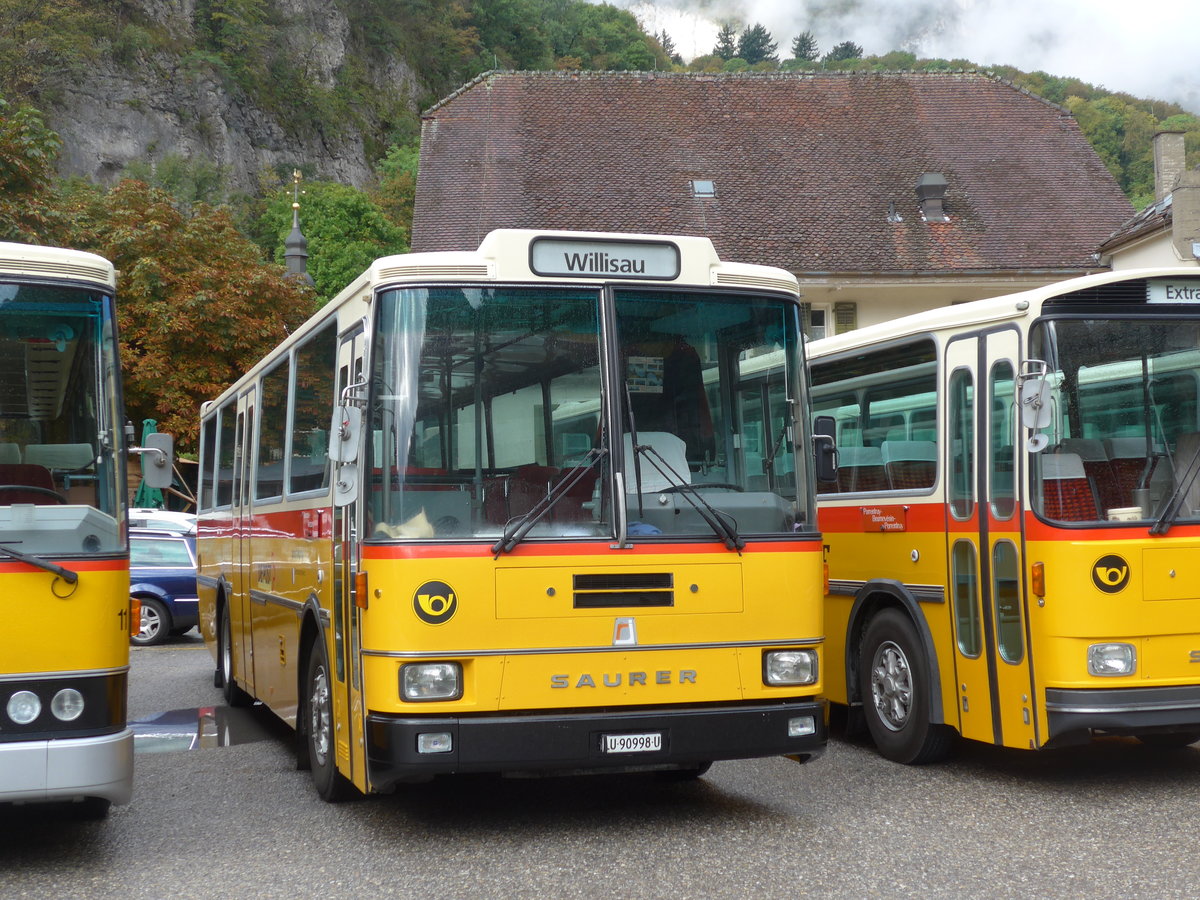 (175'311) - Amstein, Willisau - LU 90'998 U - Saurer/R&J (ex Thepra, Stans Nr. 17; ex Gowa, Stans Nr. 17) am 2. Oktober 2016 in Oensingen, Bad Klus