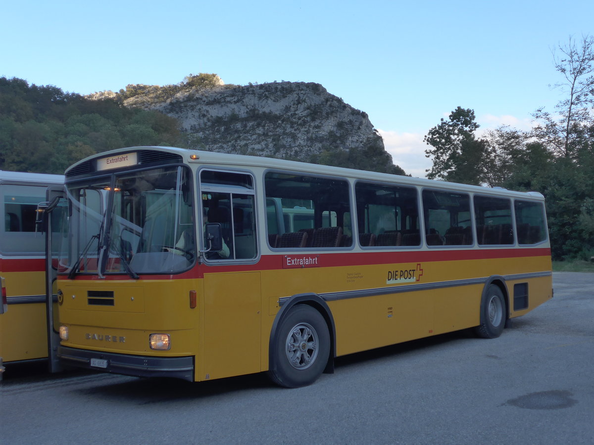 (175'411) - Gautschi, Suhr - AG 6835 - Saurer/Tscher (ex Ltscher, Neuheim Nr. 200; ex Cartek, Regensdorf; ex P 25'822) am 2. Oktober 2016 in Oensingen, Bad Klus