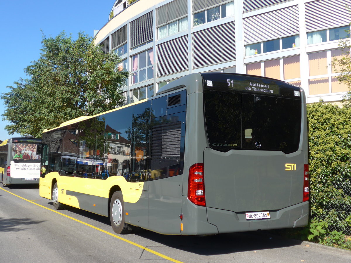 (175'428) - STI Thun - Nr. 185/BE 804'185 - Mercedes am 4. Oktober 2016 bei der Schifflndte Thun