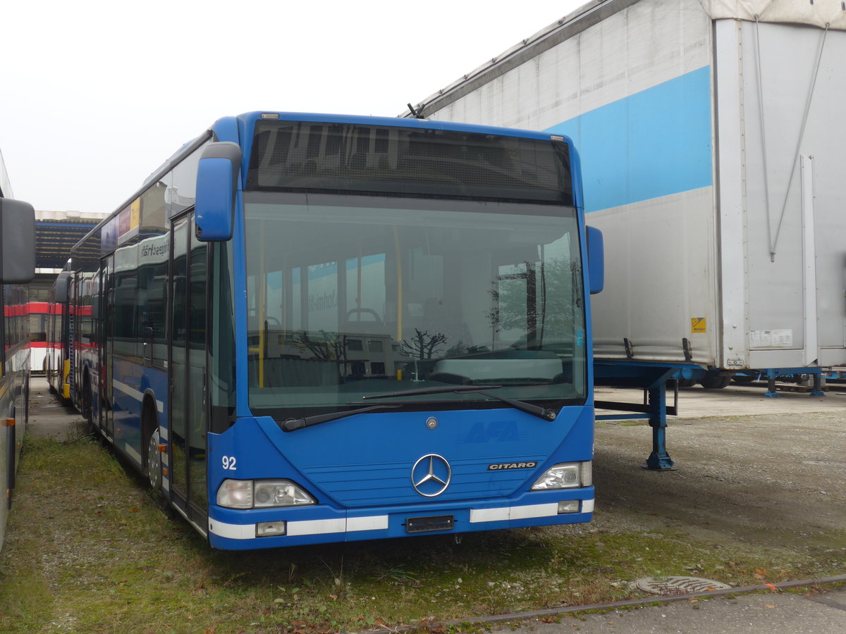 (176'456) - AFA Adelboden - Nr. 92 - Mercedes (ex Nr. 4) am 4. November 2016 in Frauenfeld, Langdorfstrasse