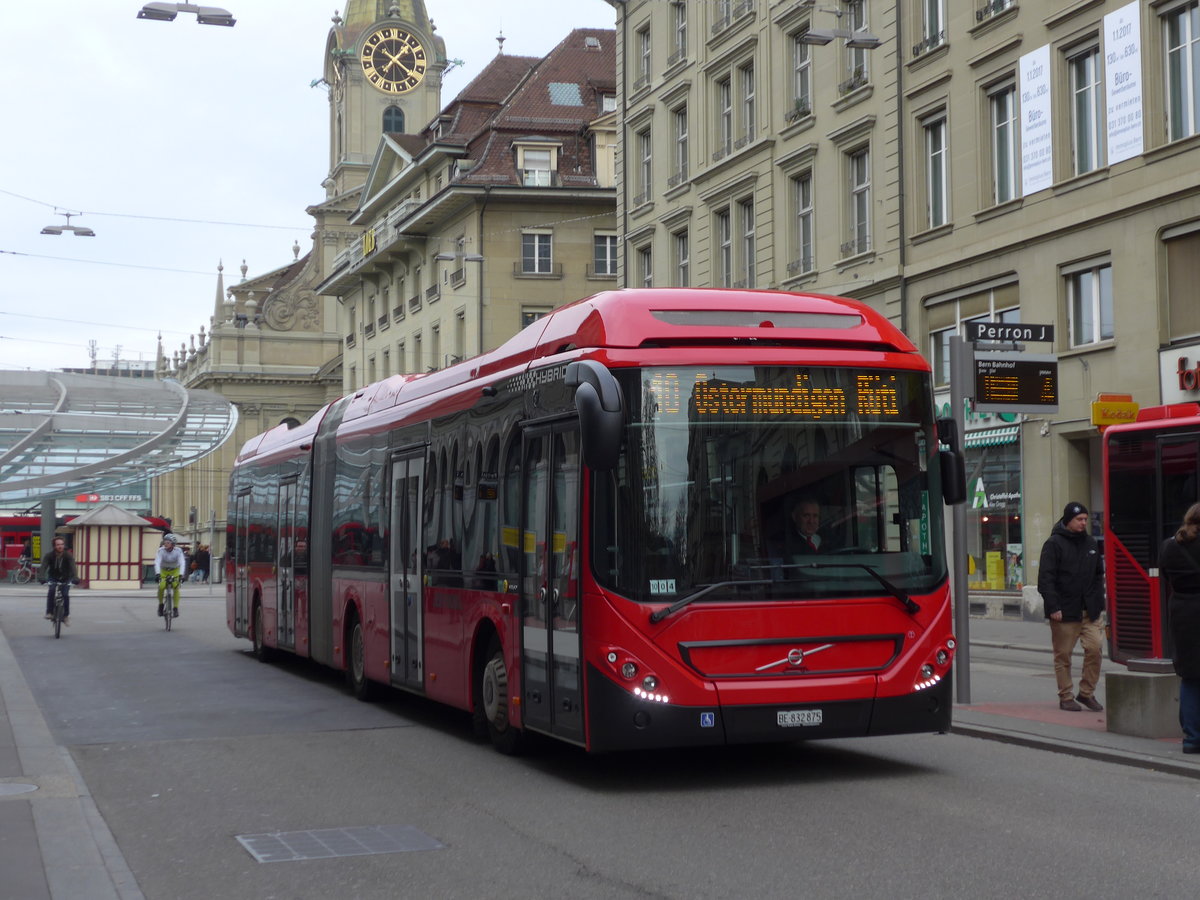 (176'672) - Bernmobil, Bern - Nr. 875/BE 832'875 - Volvo am 13. November 2016 beim Bahnhof Bern