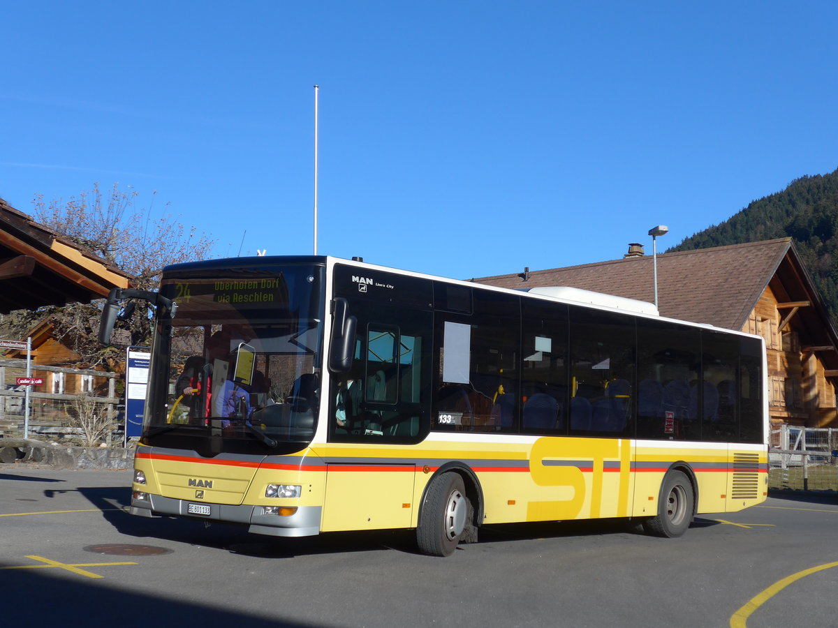 (177'229) - STI Thun - Nr. 133/BE 801'133 - MAN/Gppel am 16. Dezember 2016 in Schwanden, Sge