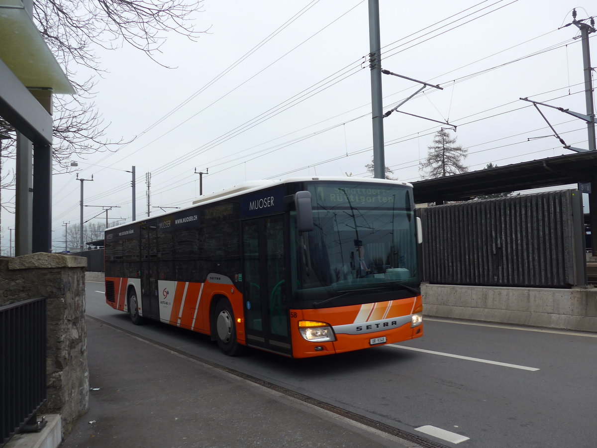 (177'474) - AAGU Altdorf - Nr. 58/UR 9348 - Setra am 30. Dezember 2016 in Flelen, Hauptplatz