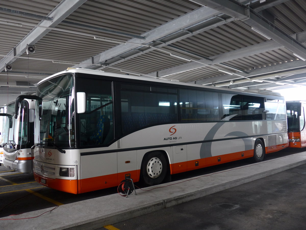 (177'494) - AAGU Altdorf - Nr. 50/UR 9327 - Mercedes (ex ZVB Zug Nr. 158; ex ZVB Zug Nr. 58) am 30. Dezember 2016 in Schattdorf, Garage