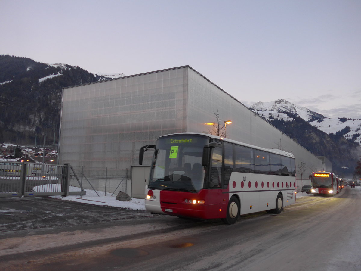 (177'604) - Wieland, Murten - Nr. 29/FR 300'599 - Neoplan (ex Mark, Andeer; ex P 25'166; ex Mark, Andeer) am 7. Januar 2017 beim Bahnhof Frutigen