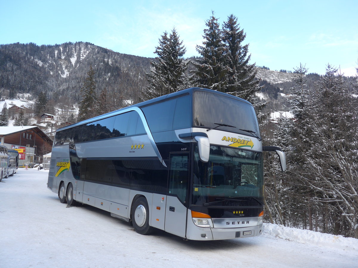 (177'738) - Andrey, Le Mouret - Nr. 4/FR 217'019 - Setra am 7. Januar 2017 in Adelboden, ASB