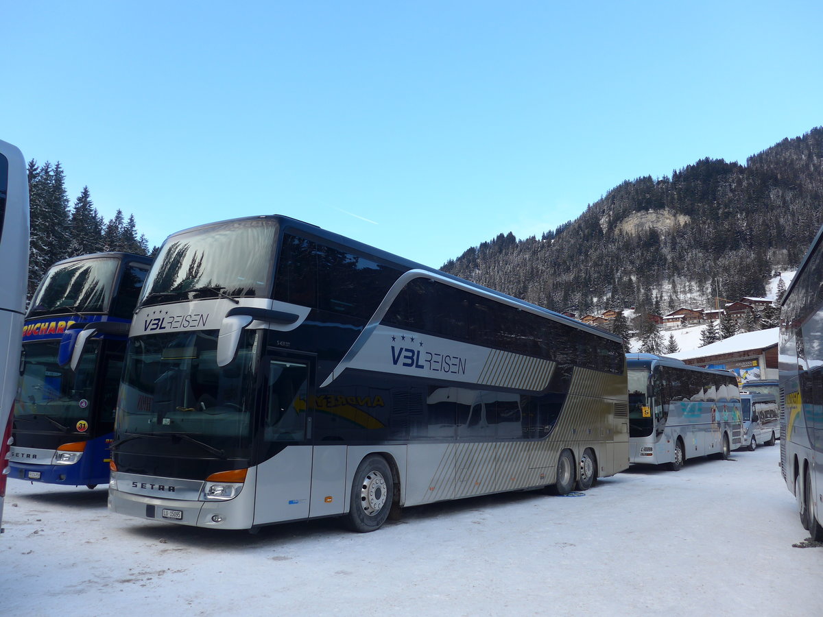 (177'739) - VBL Luzern - Nr. 805/LU 15'095 - Setra am 7. Januar 2017 in Adelboden, ASB