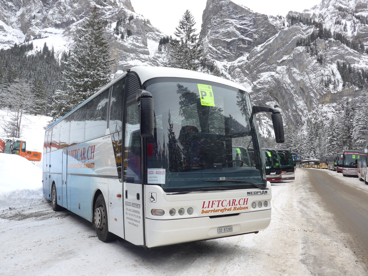 (177'831) - Heidi, Liesberg - SO 87'268 - Neoplan (ex SRK Bern) am 7. Januar 2017 in Adelboden, Unter dem Birg