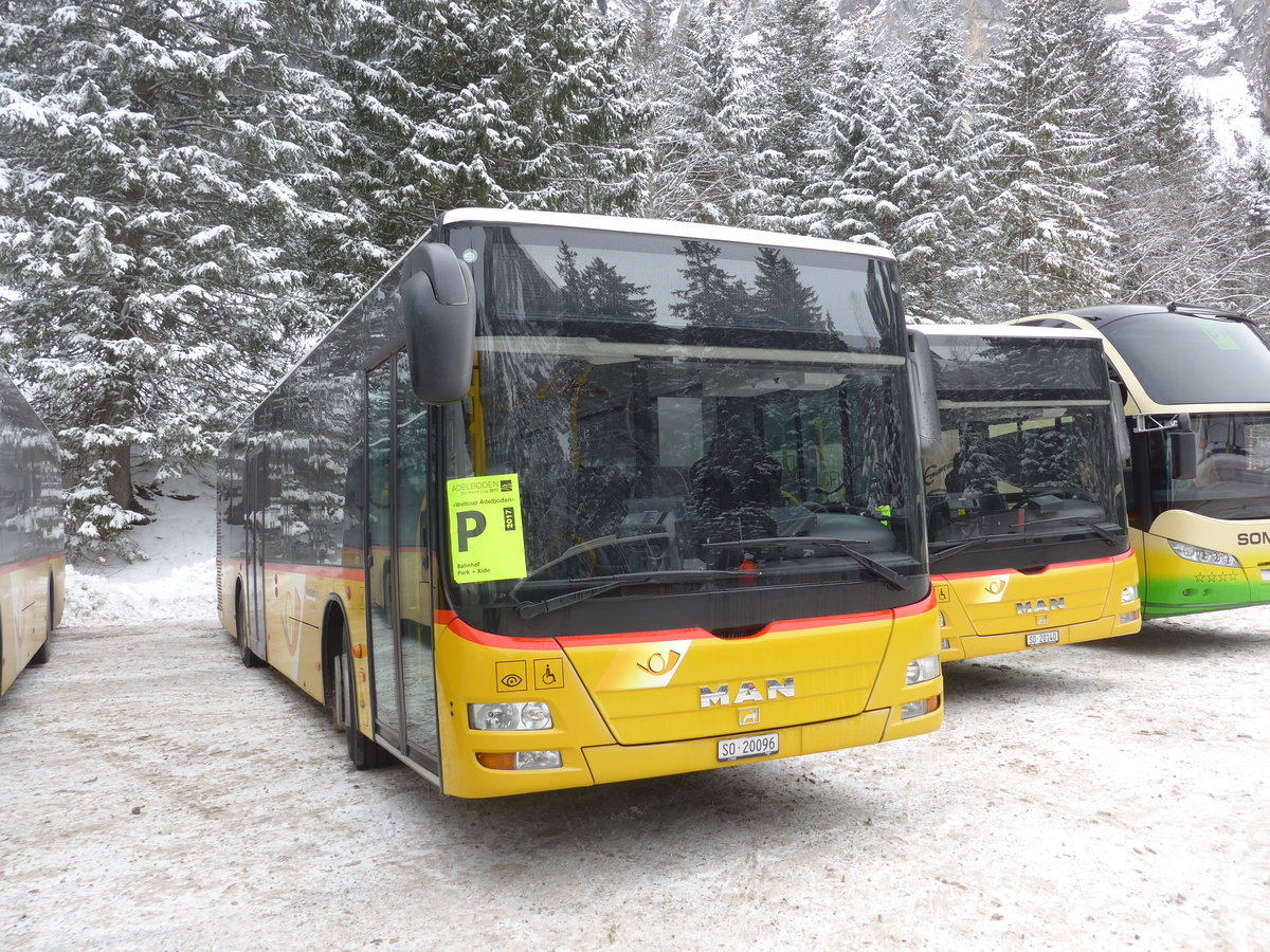 (177'861) - Steiner, Messen - SO 20'096 - MAN (ex SO 104'174) am 7. Januar 2017 in Adelboden, Unter dem Birg