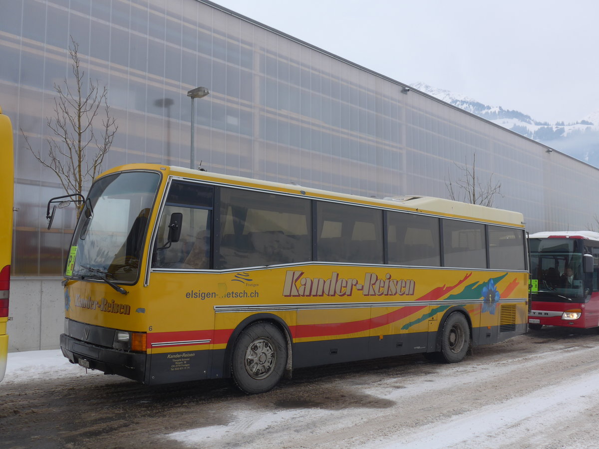 (177'926) - Kander-Reisen, Frutigen - Nr. 6/BE 59'817 - Vetter (ex AVG Grindelwald Nr. 18) am 8. Januar 2017 beim Bahnhof Frutigen