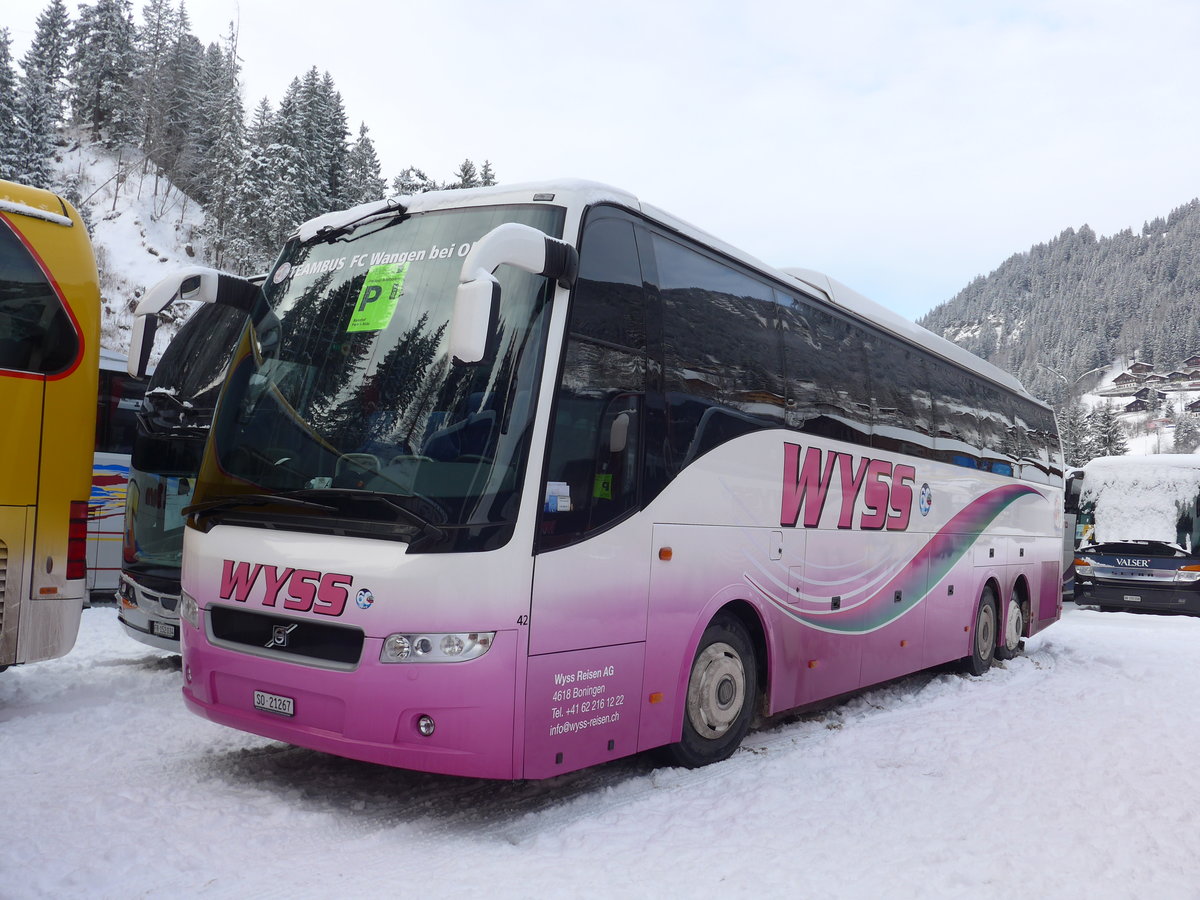 (177'945) - Wyss, Boningen - Nr. 42/SO 21'267 - Volvo am 8. Januar 2017 in Adelboden, ASB