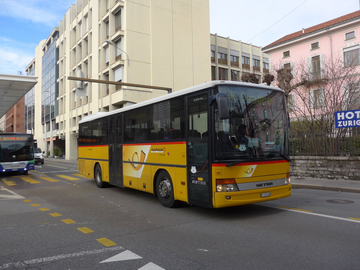 (178'332) - AutoPostale Ticino - Nr. 513/TI 215'368 - Setra (ex Nr. 530; ex Schera, Muggio) am 7. Februar 2017 in Lugano, Centro