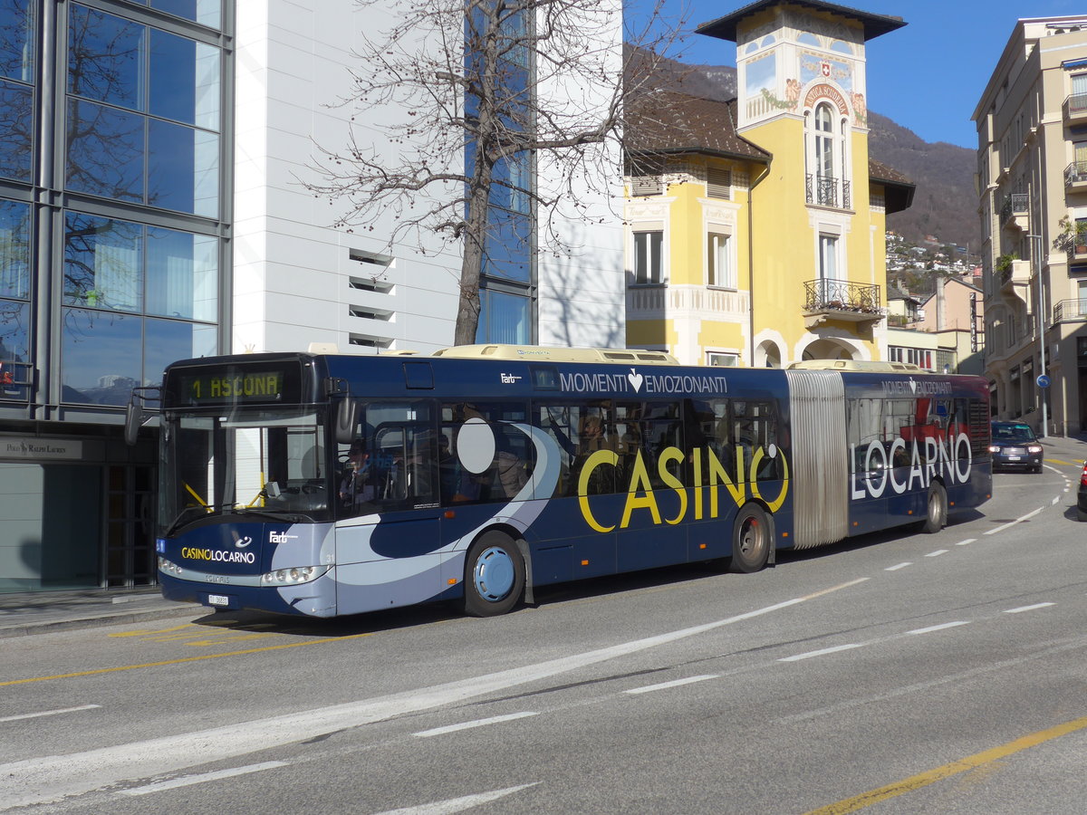 (178'373) - FART Locarno - Nr. 31/TI 36'831 - Solaris am 7. Februar 2017 beim Bahnhof Locarno