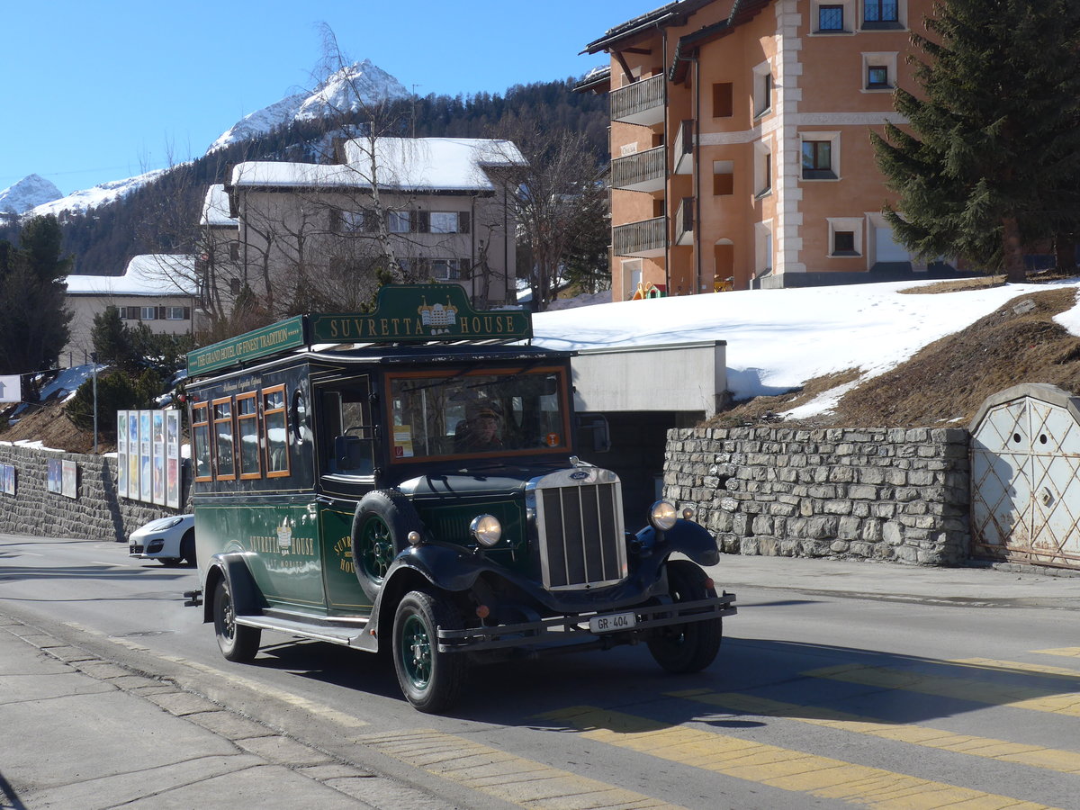 (178'639) - Suvretta-Haus, St. Moritz - GR 404 - Ford am 18. Februar 2017 beim Bahnhof St. Moritz