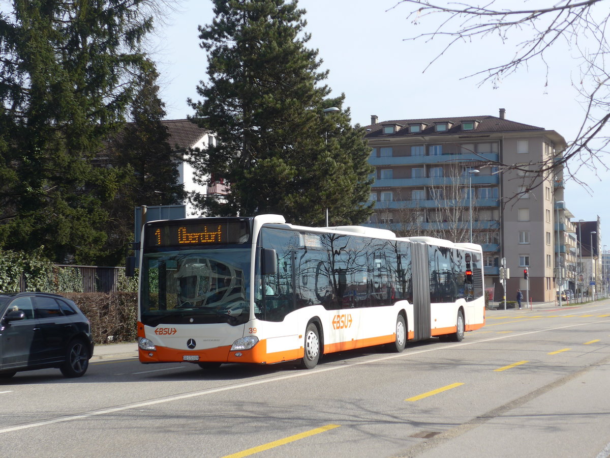 (178'815) - BSU Solothurn - Nr. 39/SO 172'039 - Mercedes am 4. Mrz 2017 beim Hauptbahnhof Solothurn