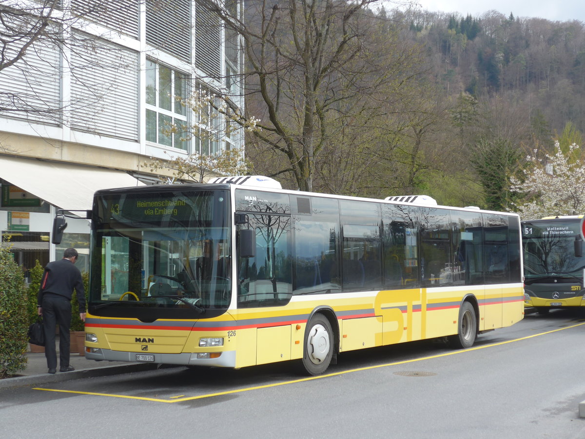 (179'363) - STI Thun - Nr. 126/BE 700'126 - MAN am 5. April 2017 bei der Schifflndte Thun