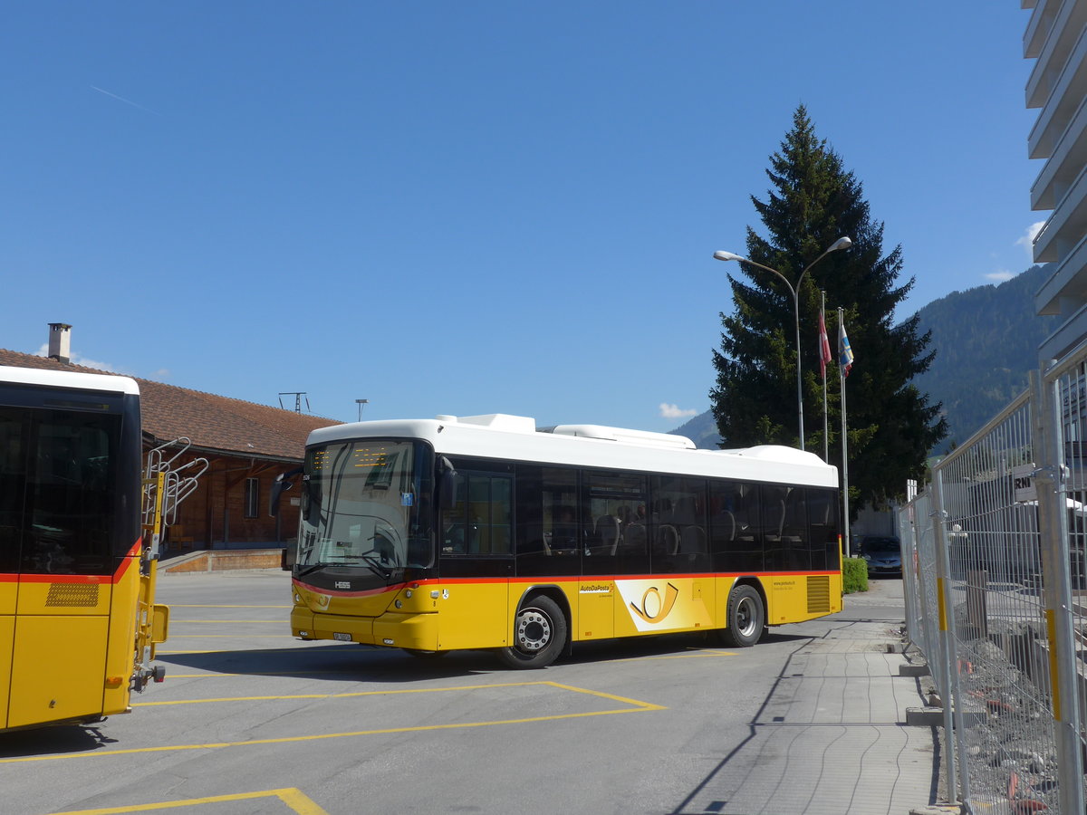 (179'586) - Fontana, Ilanz - Nr. 8/GR 50'214 - Scania/Hess am 14. April 2017 beim Bahnhof Ilanz