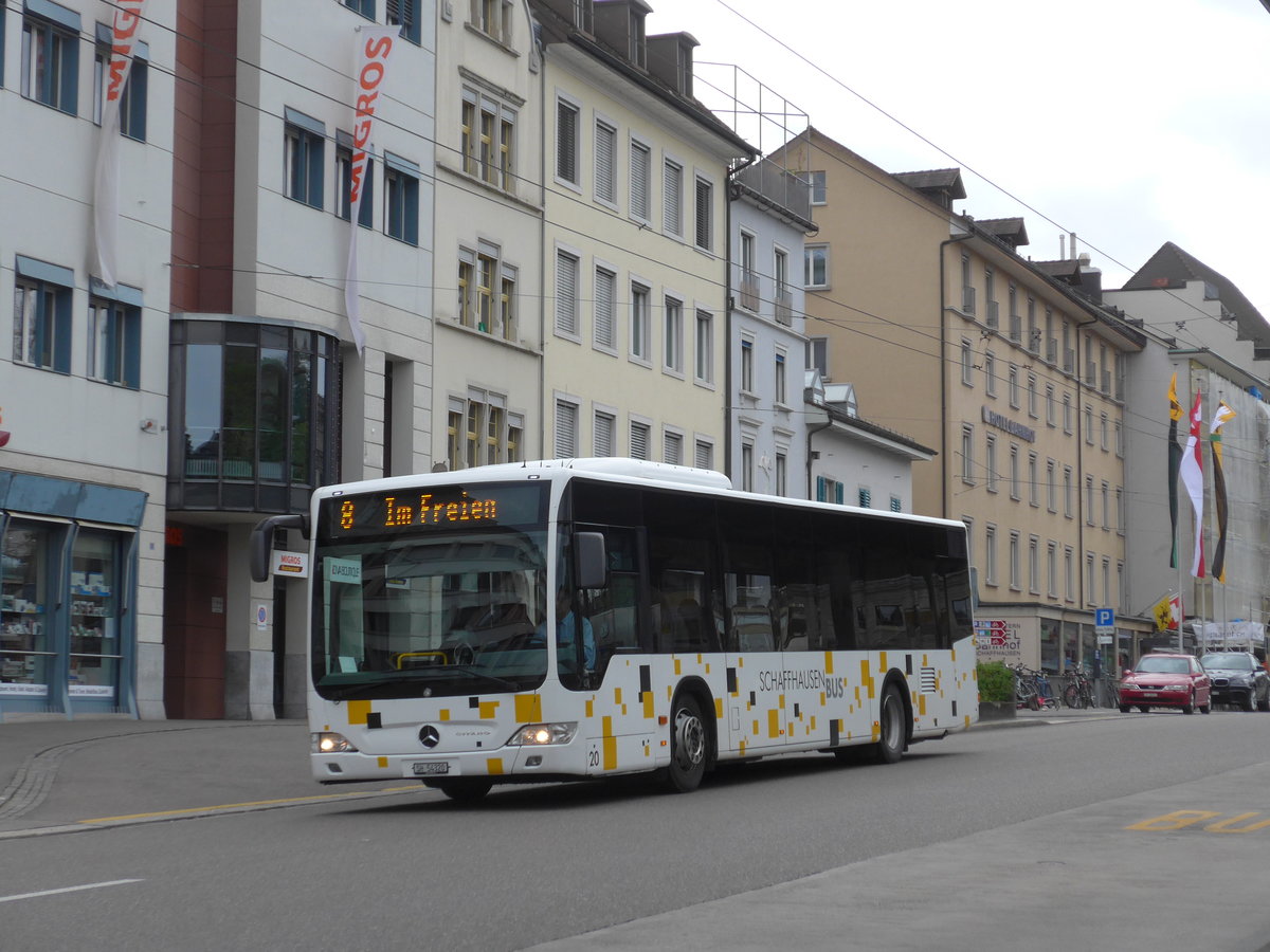 (179'686) - SB Schaffhausen - Nr. 20/SH 54'320 - Mercedes am 17. April 2017 beim Bahnhof Schaffhausen