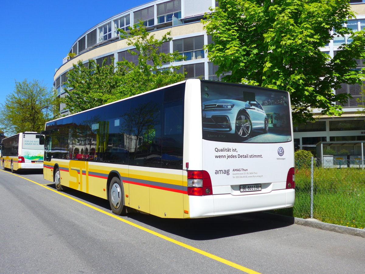 (180'027) - STI Thun - Nr. 130/BE 801'130 - MAN am 10. Mai 2017 bei der Schifflndte Thun