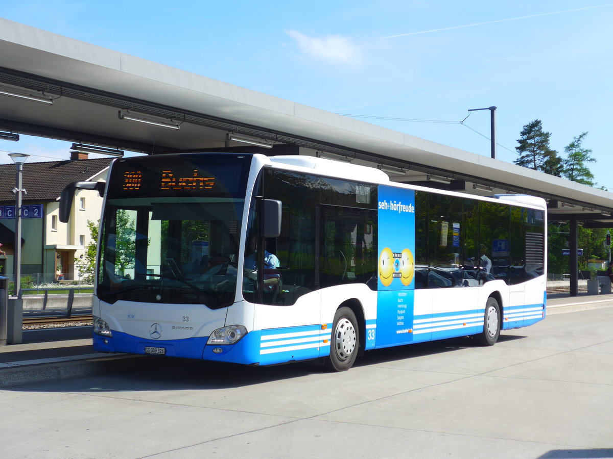 (180'253) - RTB Altsttten - Nr. 33/SG 309'326 - Mercedes am 21. Mai 2017 beim Bahnhof Altsttten