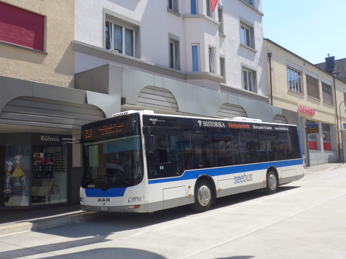 (180'369) - St. Gallerbus, St. Gallen - Nr. 245/SG 198'245 - MAN (ex TPN Nyon) am 22. Mai 2017 in Goldach, Signalstrasse