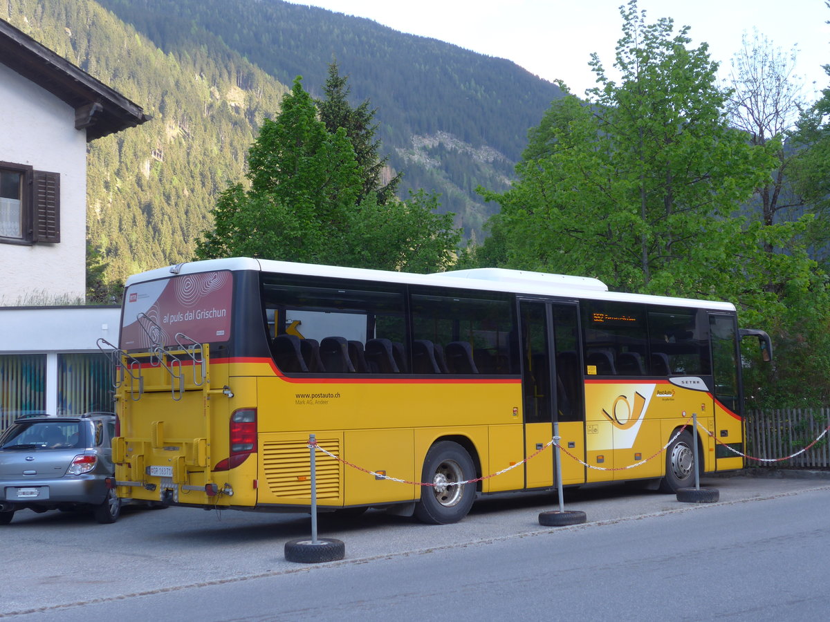 (180'438) - Mark, Andeer - GR 163'714 - Setra (ex GR 8809) am 22. Mai 2017 in Andeer, Garage