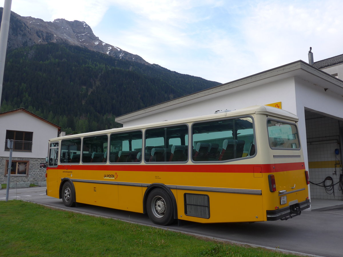 (180'455) - Mark, Andeer - GR 1866 - Saurer/R&J (ex PostAuto Graubnden; ex P 24'350) am 23. Mai 2017 in Andeer, Garage