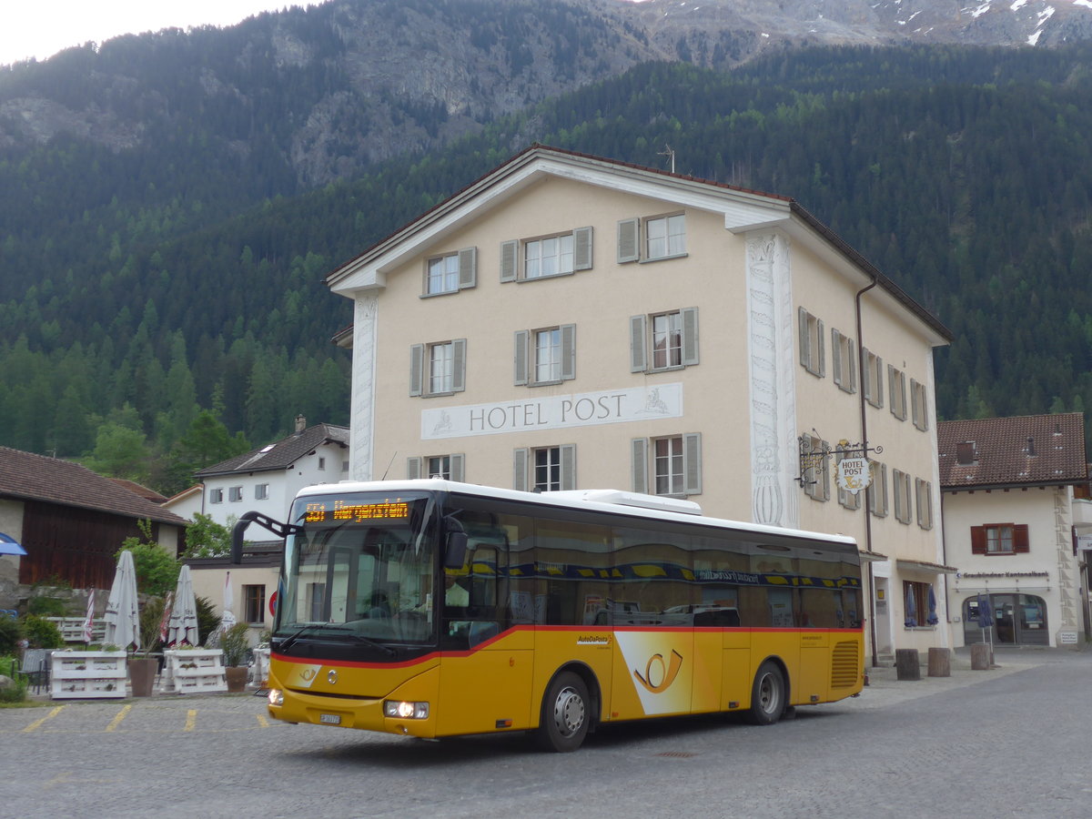 (180'477) - Mark, Andeer - GR 163'715 - Irisbus am 23. Mai 2017 in Andeer, Post