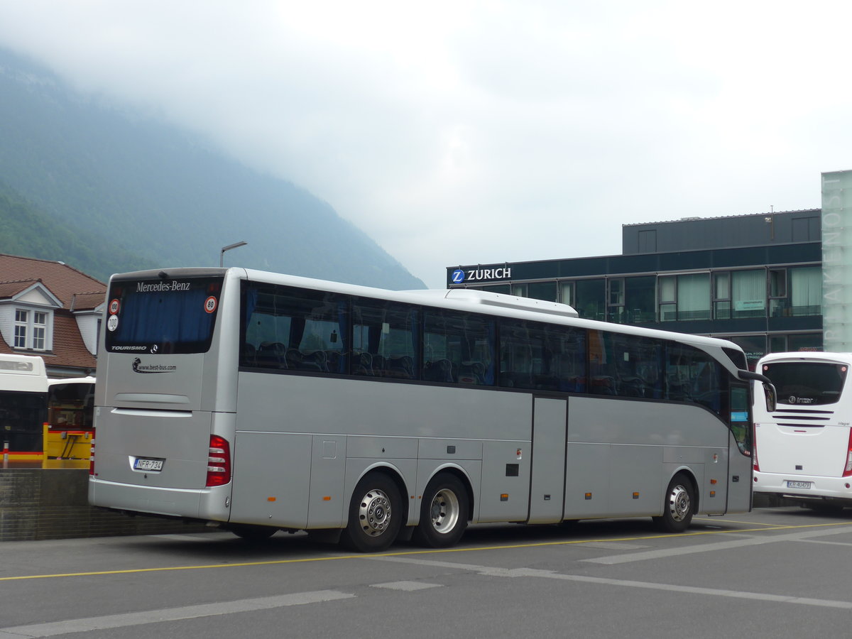 (181'369) - Aus Ungarn: Kons-Tans Tours, Budapest - NFR-734 - Mercedes am 24. Juni 2017 beim Bahnhof Interlaken Ost