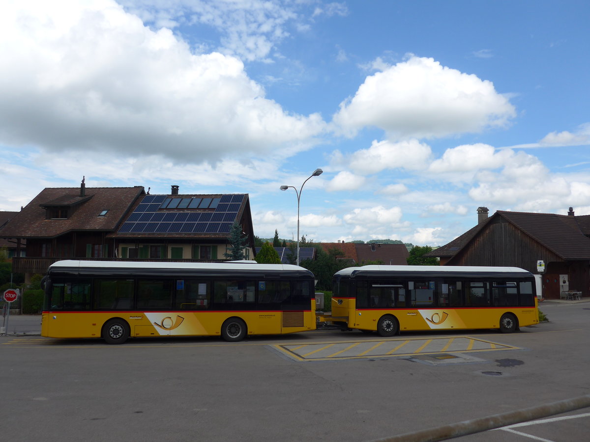 (181'990) - Moser, Flaach - Nr. 289/ZH 480'005 - Gppel + Nr. 290/ZH 812'865 - Gppel Personenanhnger am 10. Juli 2017 in Altikon, Brckenwaage