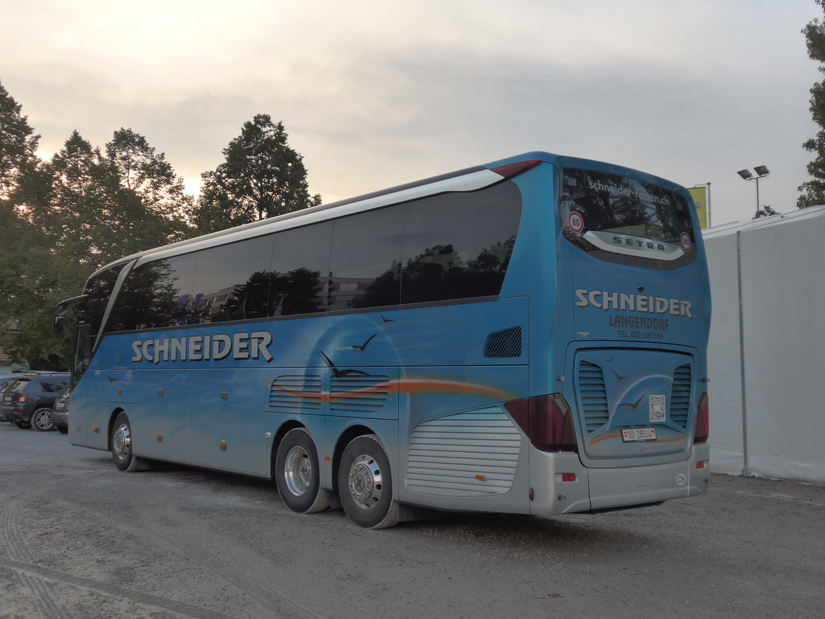 (182'481) - Schneider, Langendorf - SO 28'514 - Setra am 1. August 2017 in Thun, Lachenwiese