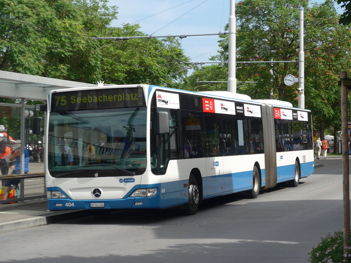 (182'667) - VBZ Zrich - Nr. 404/ZH 745'404 - Mercedes am 3. August 2017 in Zrich, Schwamendingerplatz