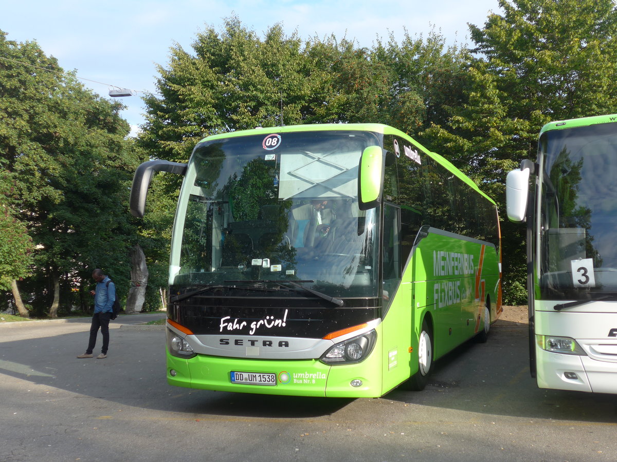 (182'702) - Aus Deutschland: Umbrella, Dresden - Nr. 8/DD-UM 1538 - Setra am 5. August 2017 in Zrich, Sihlquai