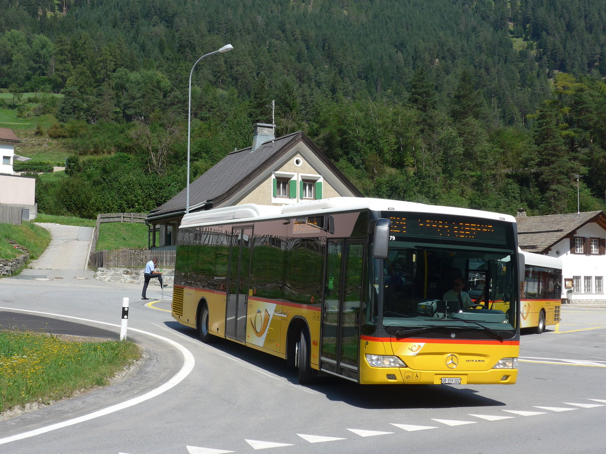 (182'727) - PostAuto Graubnden - GR 159'302 - Mercedes am 5. August 2017 in Martina, Cunfin