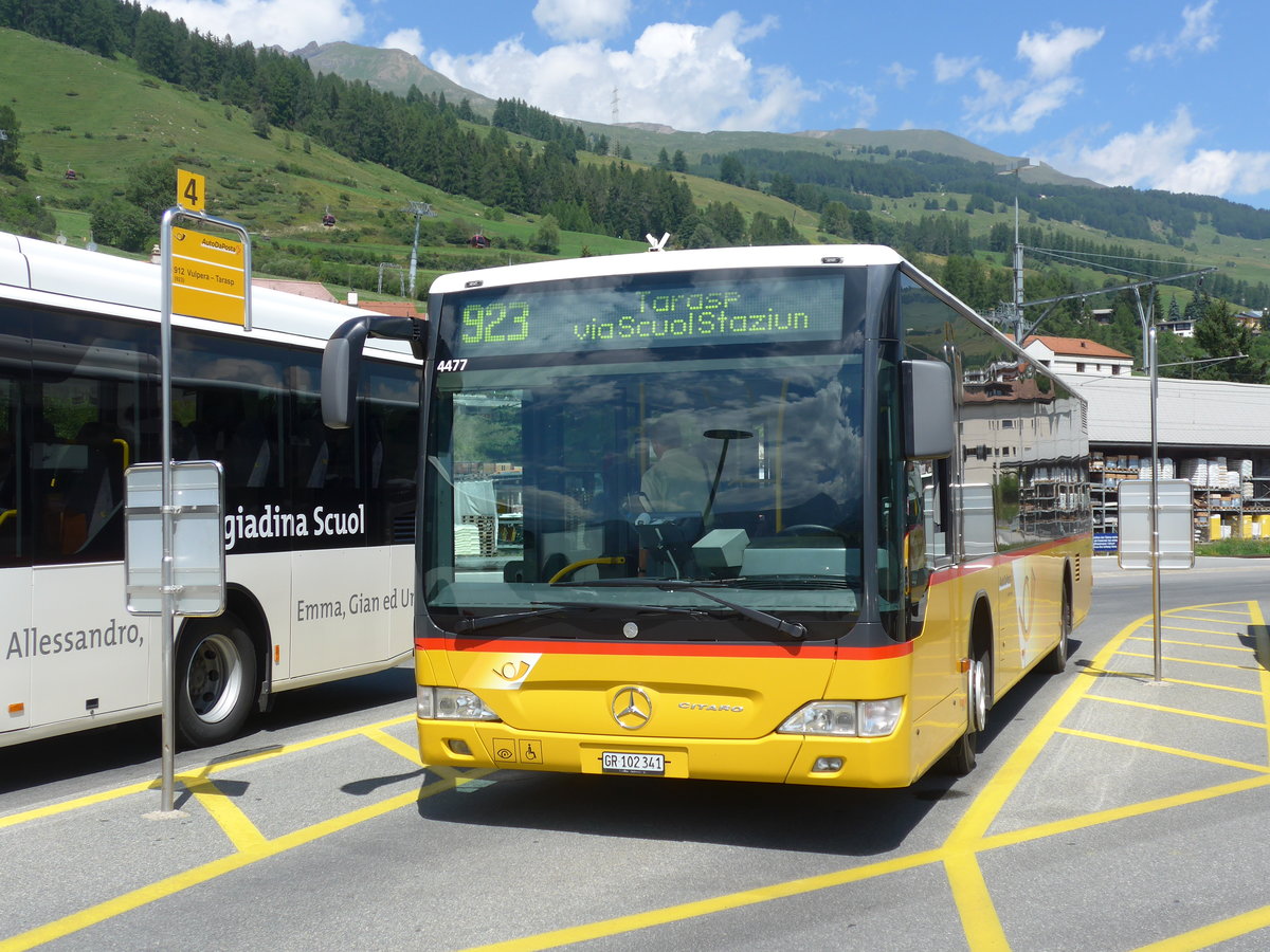 (182'757) - PostAuto Graubnden - GR 102'341 - Mercedes am 5. August 2017 beim Bahnhof Scuol-Tarasp