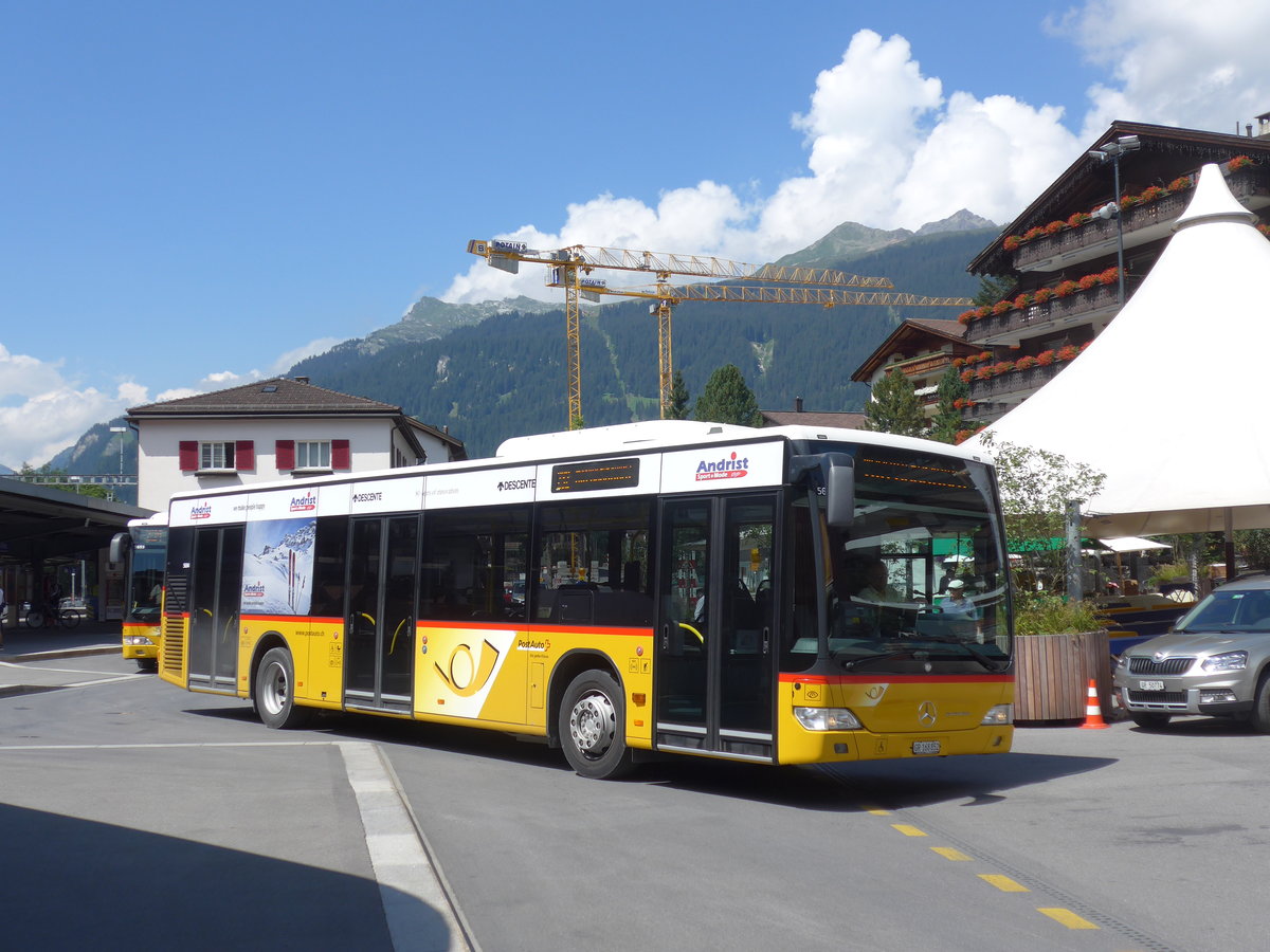 (182'773) - PostAuto Graubnden - GR 168'852 - Mercedes am 5. August 2017 beim Bahnhof Klosters