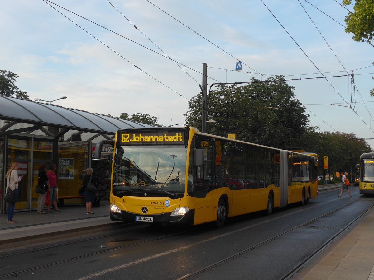 (183'112) - DVB Dresden - Nr. 459'310/DD-VB 9310 - Mercedes am 9. August 2017 in Dresden, Pirnaischer Platz