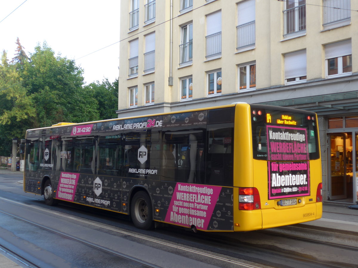 (183'117) - Taeter, Dresden - Nr. 900'804/DD-TT 1804 - MAN am 9. August 2017 in Dresden, Schillerplatz