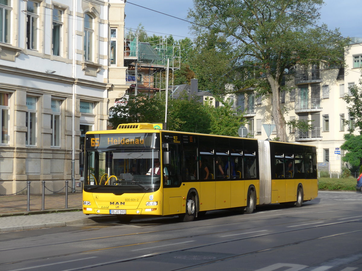 (183'154) - DVS Dresden - Nr. 930'601/DD-VS 1601 - MAN am 9. August 2017 in Dresden, Schillerplatz