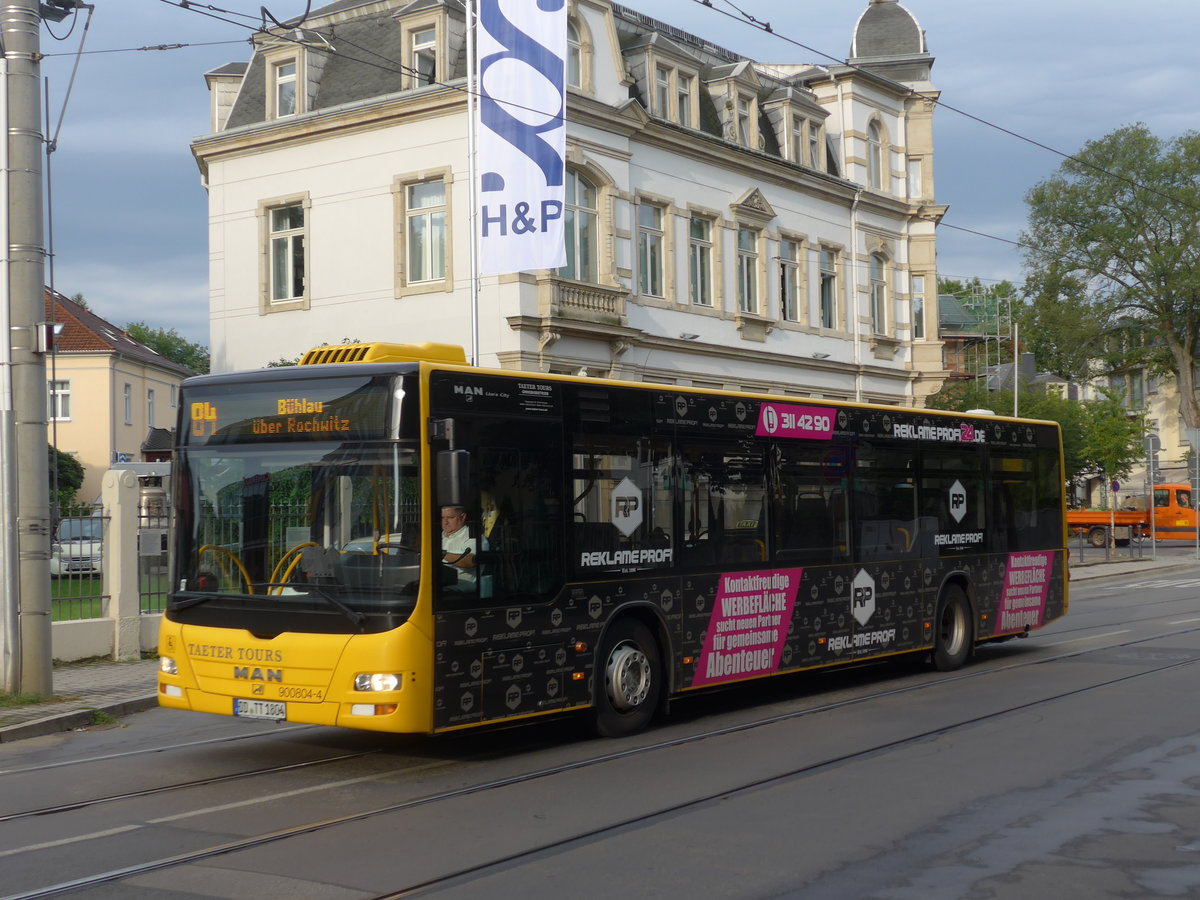 (183'161) - Taeter, Dresden - Nr. 900'804/DD-TT 1804 - MAN am 9. August 2017 in Dresden, Schillerplatz