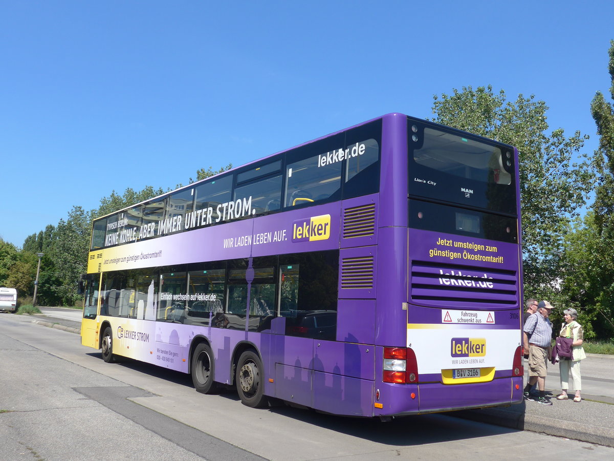 (183'341) - BVG Berlin - Nr. 3106/B-V 3106 - MAN am 10. August 2017 in Berlin, Michelangelostrasse