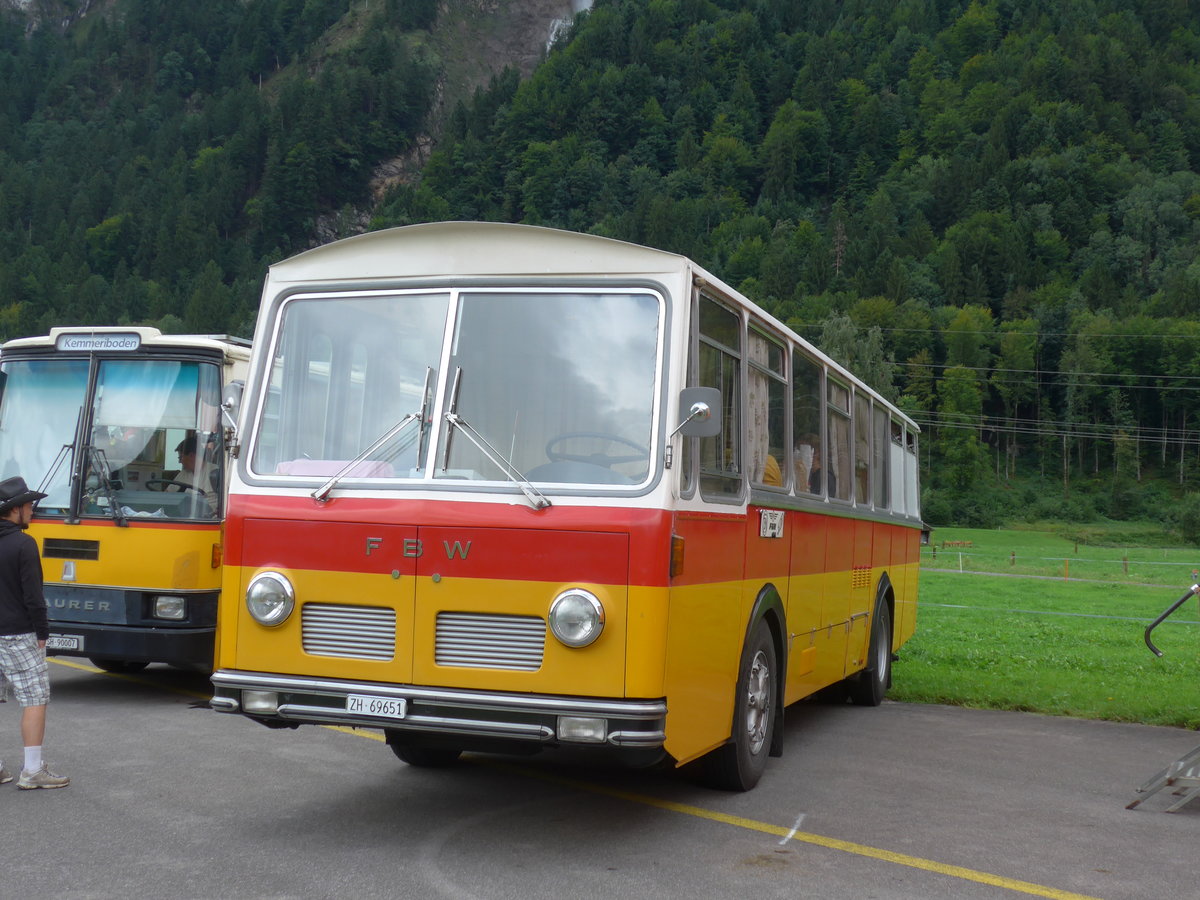 (183'555) - Trb, Oberrieden - Nr. 12/ZH 69'651 - FBW/R&J (ex Ryffel, Uster Nr. 12) am 19. August 2017 in Unterbach, Rollfeld