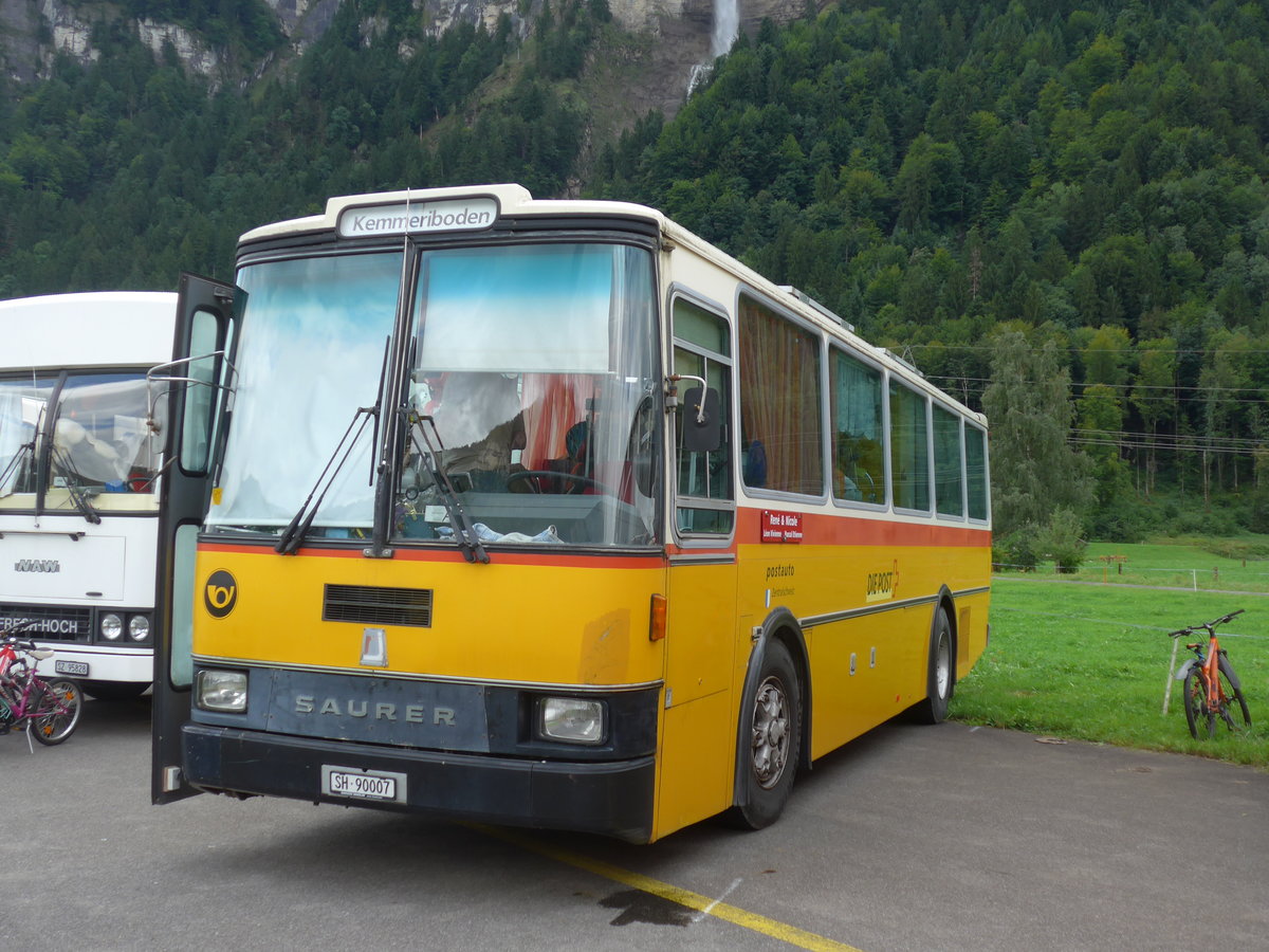 (183'558) - Schr, Ettenhausen - SH 90'007 - Saurer/R&J (ex Zimmermann, Kerns; ex Amstein, Willisau) am 19. August 2017 in Unterbach, Rollfeld